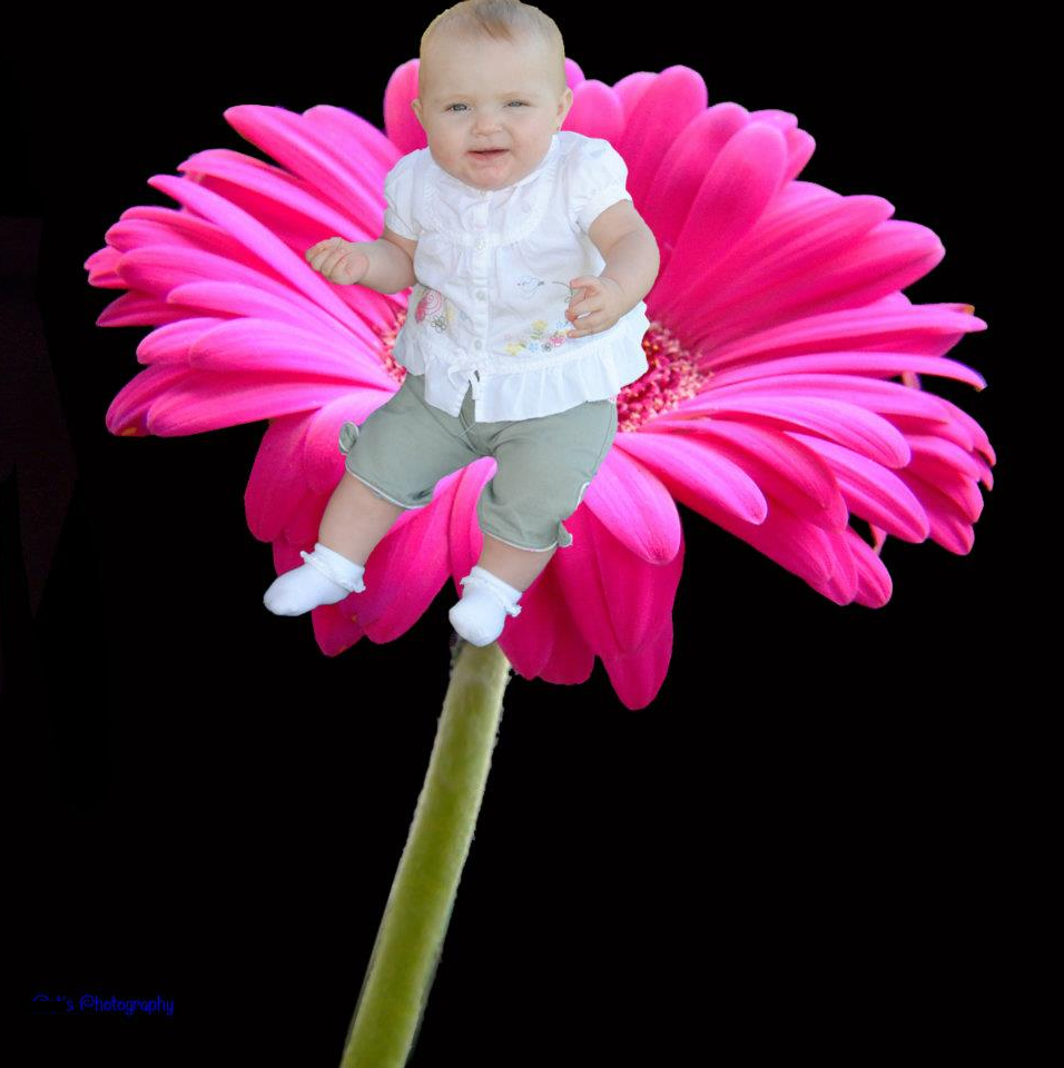 flower and baby